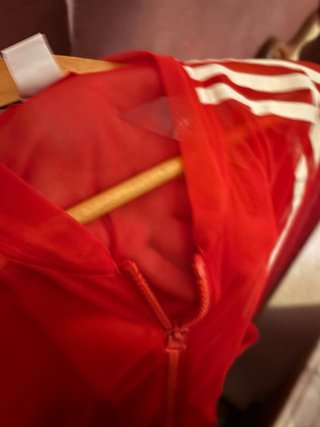 Chaqueta Adidas Roja Transparente #adiddas
