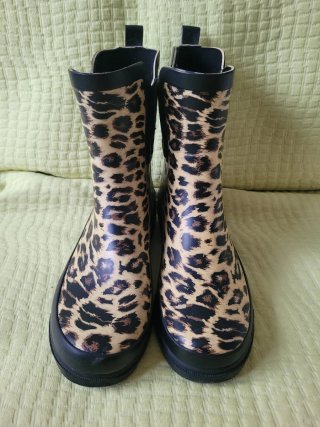 Botas de agua niña T.37 leopardo