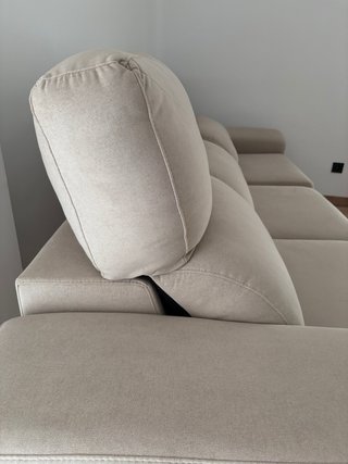 Sofá de tela beige/gris nuevo