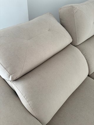 Sofá de tela beige/gris nuevo