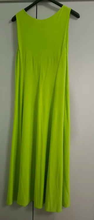 Vestito lungo verde acido