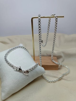 Conjunto Plata 925 Collar y Pulsera