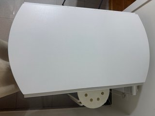 Mesa de cocina extensible blanca