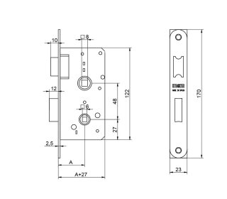 Cerradura Picaporte condena MCM 1509-35 1509-45