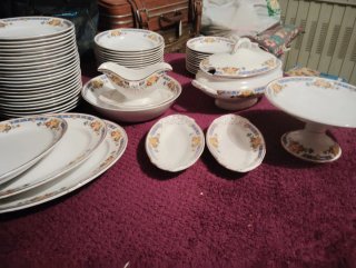 Vajilla vintage porcelana floral