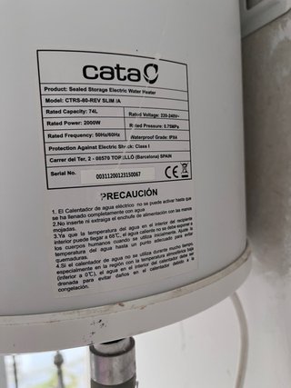 Termo eléctrico Cata blanco