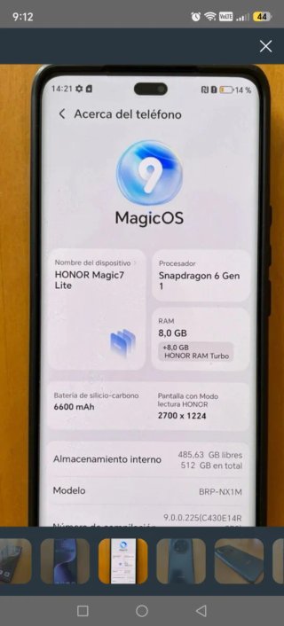 Honor 7 Lite Negro/Morado Como Nuevo