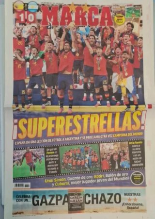 Periódico Marca España Campeona Mundo 2026.