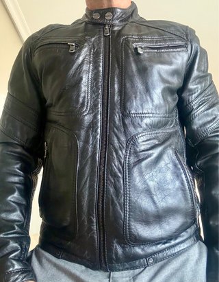 Cazadora de cuero Redskins Talla M