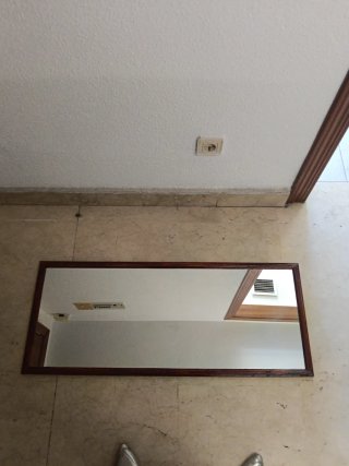 Espejo de pared madera y cristal