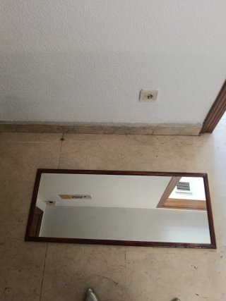 Espejo de pared madera y cristal