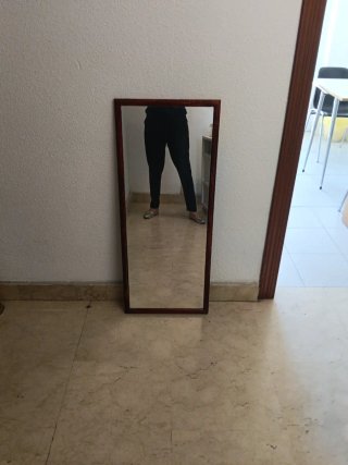 Espejo de pared madera y cristal