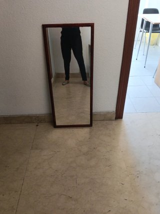 Espejo de pared madera y cristal
