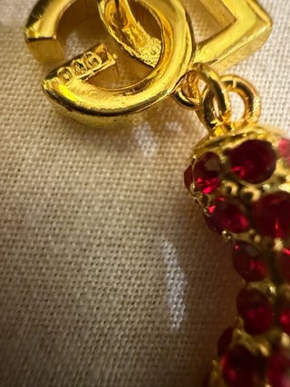 Orecchini Dolce & Gabbana corno rosso oro in metal
