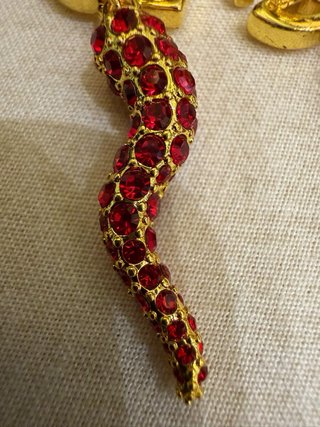 Orecchini Dolce & Gabbana corno rosso oro in metal