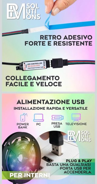 Striscia LED RGB con Telecomando