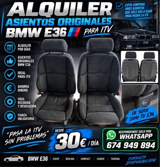 Alquiler Asientos BMW E36 para ITV