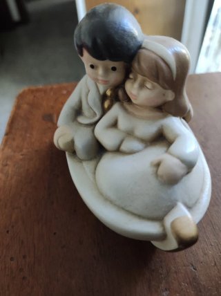 Statuina Sposi su Barca Egan