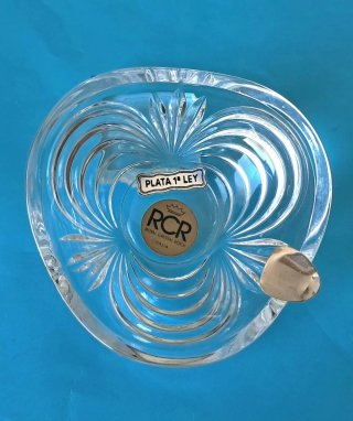 Cenicero RCR Cristal Italiano Plata 1ª Ley