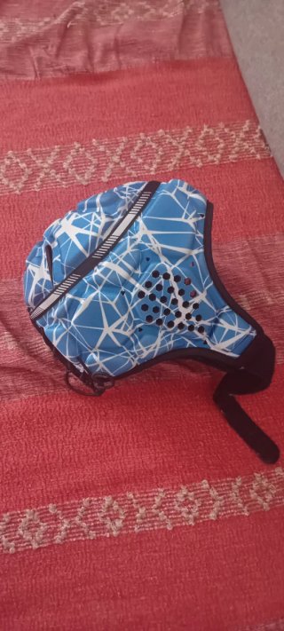 Capacete Rugby Azul com Padrão