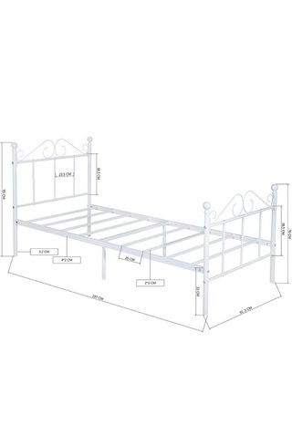 Cama de forja blanca