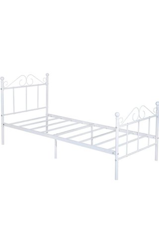 Cama de forja blanca