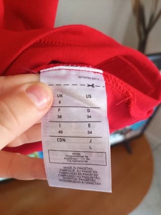 Maglietta Adidas Rossa con Strisce