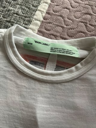 T-shirt Bianca e Arancione Off-White