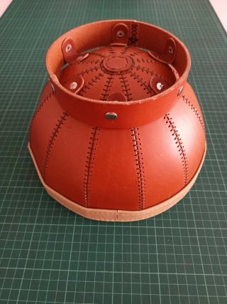 Bol frutero de cuero artesanal
