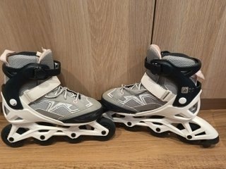 Patines en línea grises Oxelo con bolsa
