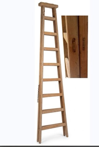 Escalera madera rústica 8 peldaños