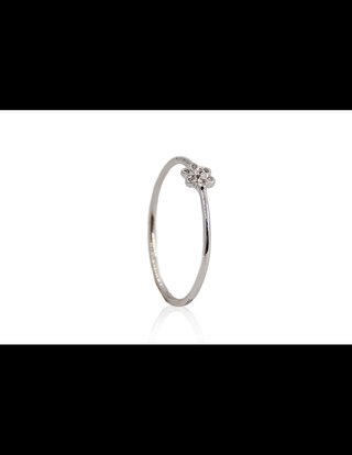 Anillo Tous Oro Blanco 18k Flor Circonitas 15554