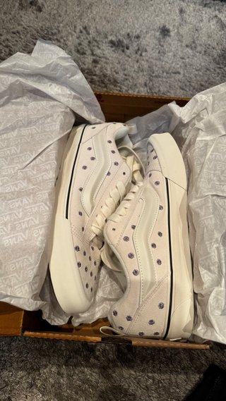 Zapatillas Vans Flores Bordadas Blancas