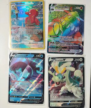 Lote Cartas Pokémon Octillery, Heatran VMAX, Lumin