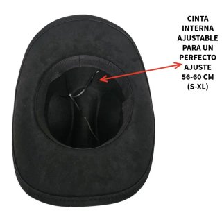 Sombrero Cowboy Vaquero Ala Flexible Negro