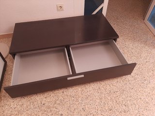 Mueble de comedor madera y cristal