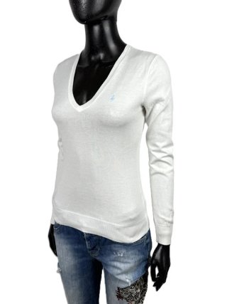 Ralph Lauren Maglione Donna Taglia S Bianco Cotone
