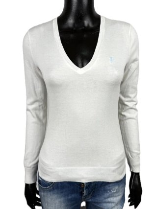 Ralph Lauren Maglione Donna Taglia S Bianco Cotone
