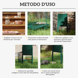 Gabbia Trappola per Animali Piccoli con Una Porta