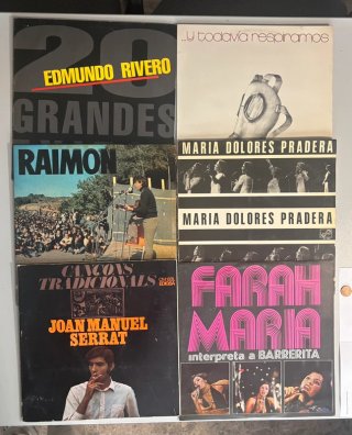 Lote Vinilos Folk: Serrat, Raimon, Edmundo