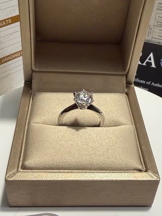 Anello Solitario Diamante Moissanite 2 ct