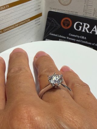 Anello Solitario Diamante Moissanite 2 ct