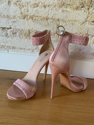 Zapatos de tacón rosa fiesta boda talla 40