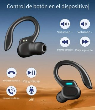 Auriculares Inalámbricos Deportivos Negros