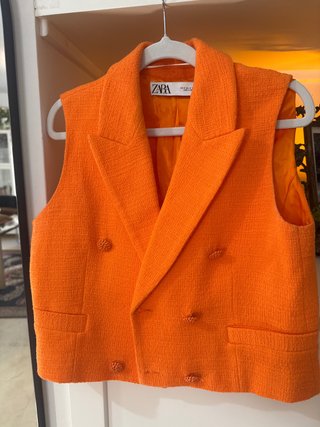 Chaleco Zara Naranja Talla M