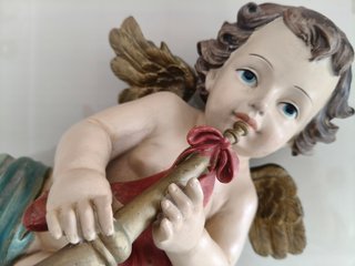 Figura Ángel Cerámica Trompeta