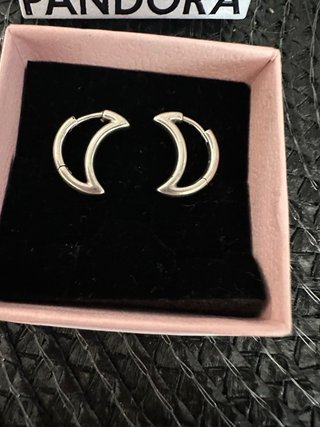 Pendientes Aro Luna Pandora Plata