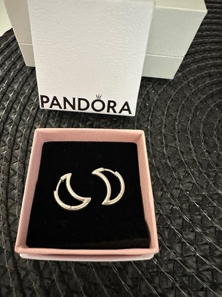 Pendientes Aro Luna Pandora Plata