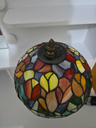 Lámpara Tiffany Vidrio Metal Multicolor