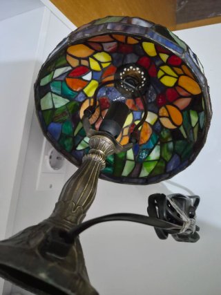 Lámpara Tiffany Vidrio Metal Multicolor